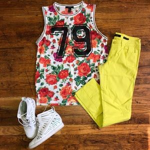 Jessica Simpson Neon Yellow Jeans 27